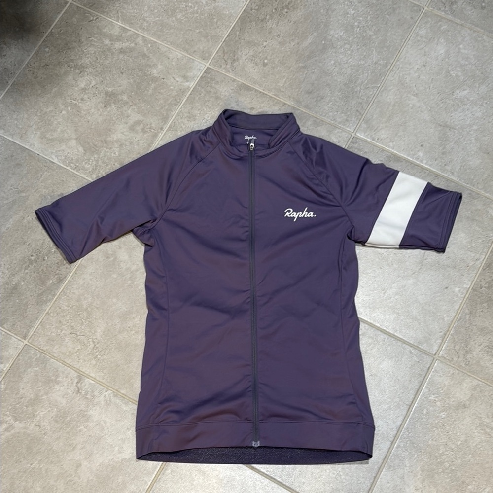Rapha Dark Purple Cycling Jersey with White Accent